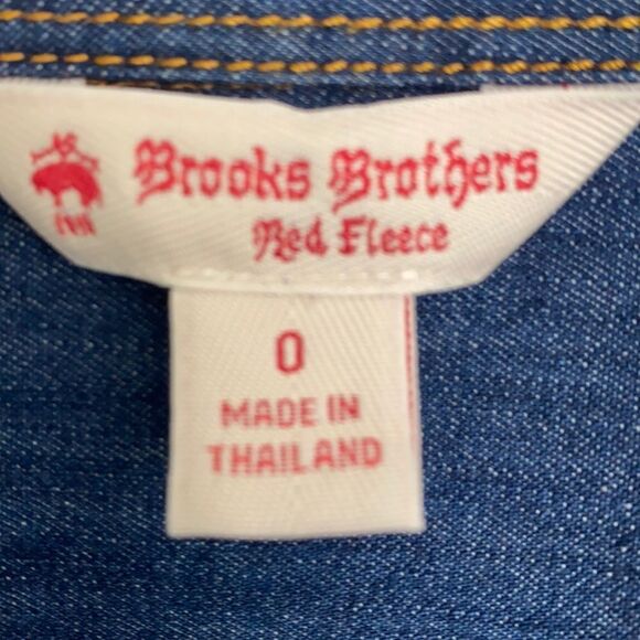 Brooks Brothers Sleeveless Denim Top Sz 0 - Picture 5 of 8